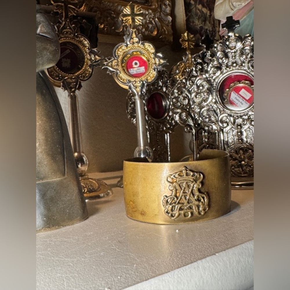 Vintage Brass Marian Cuff‎ Bracelet